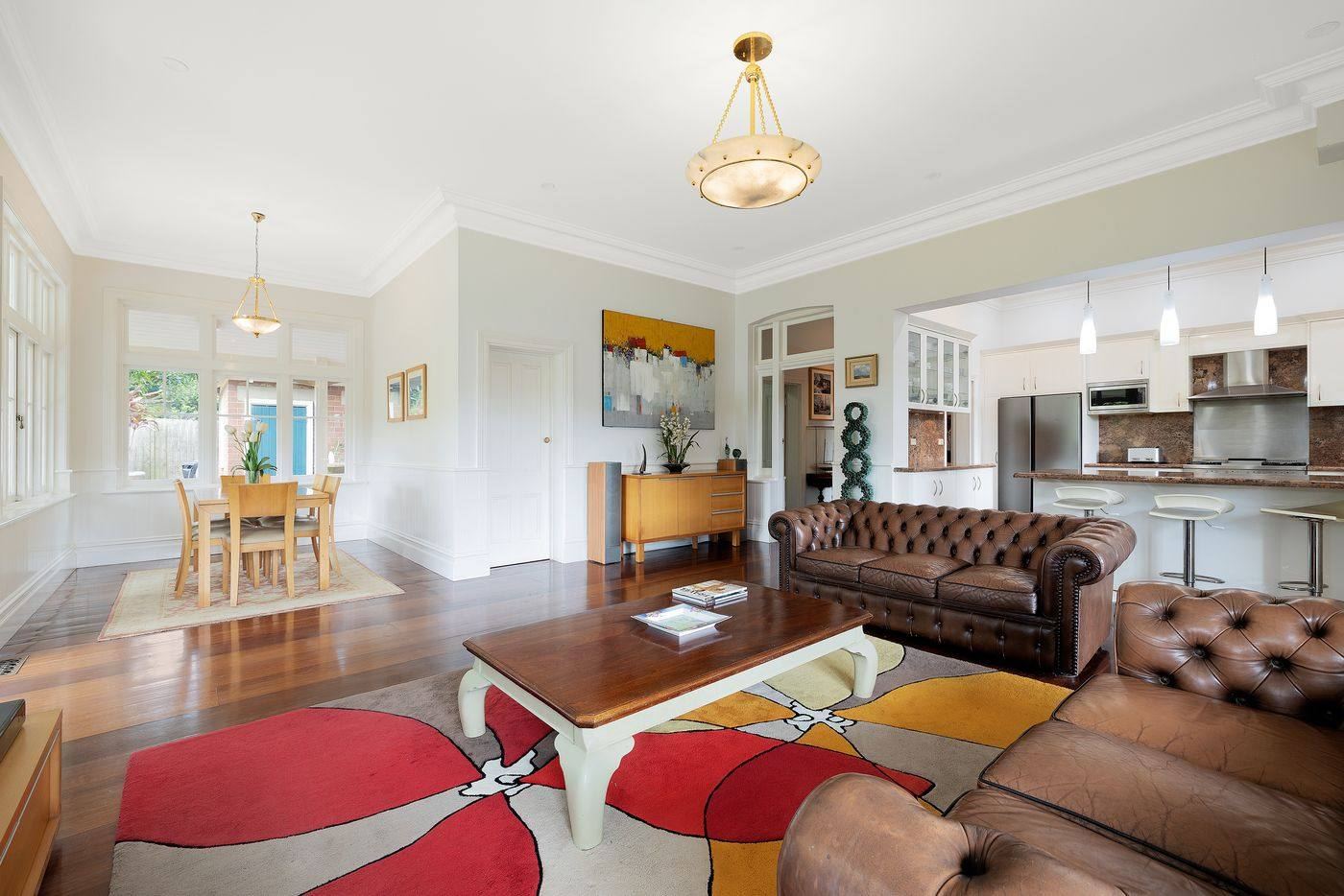 Family room flowing to the kitchen
