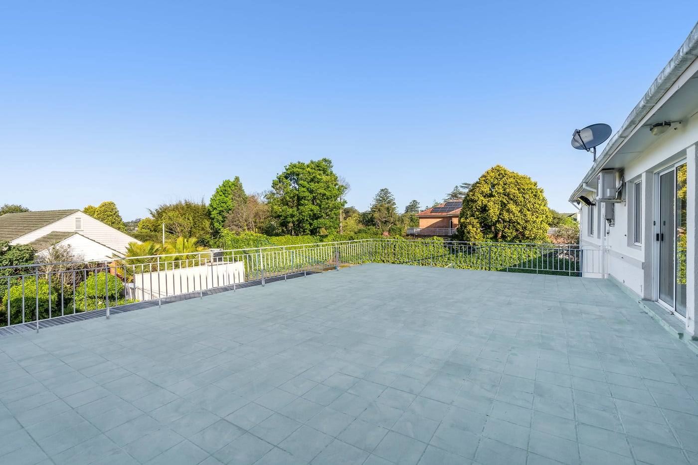 Large terrace with district views