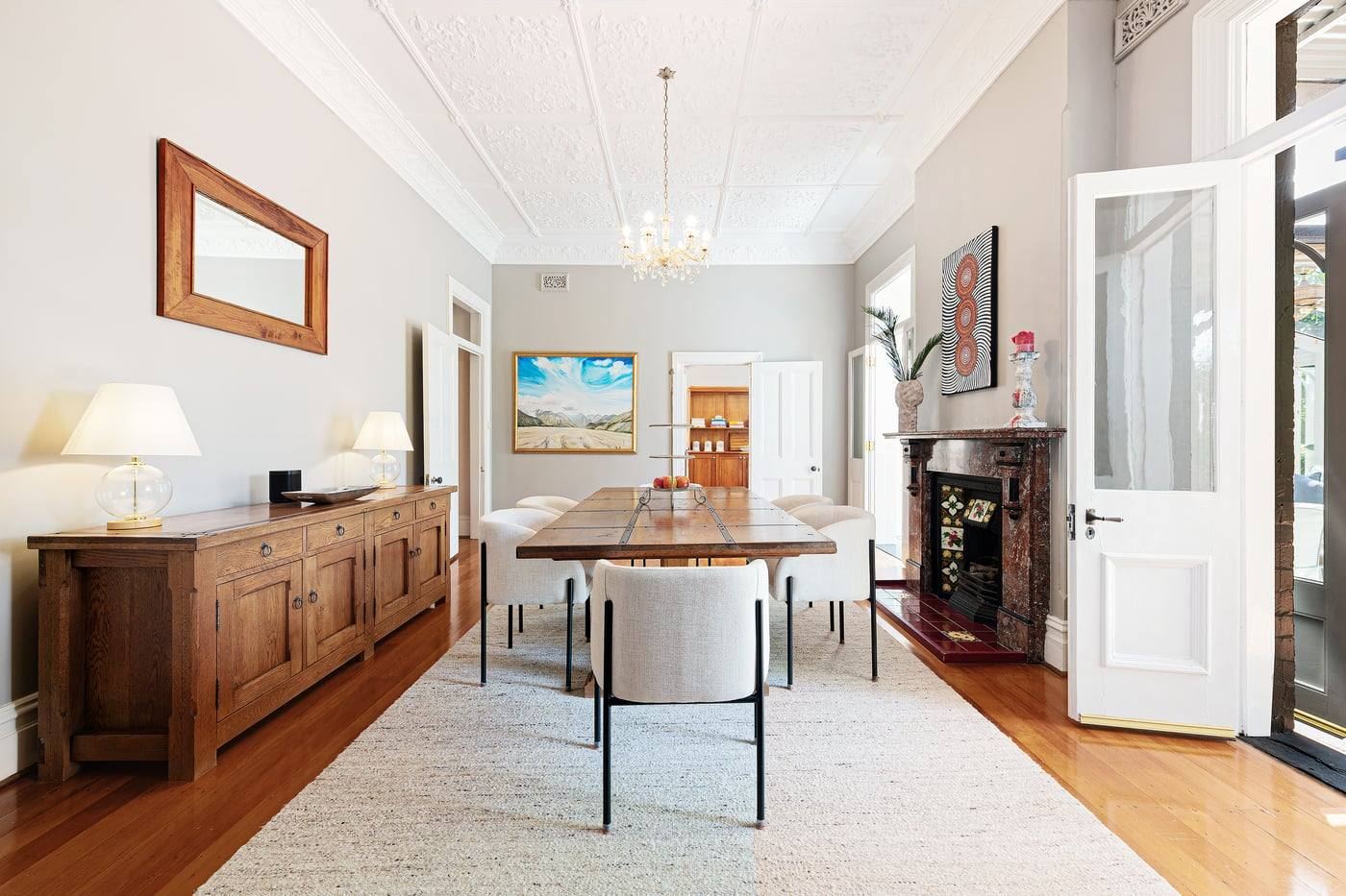 Dining room with period detailing