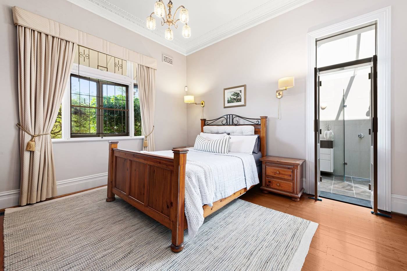 Main bedroom with garden window